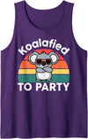 Cute koalafied shirt to party men kids boys girl women koala Tank Top - Purple