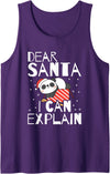 Panda Lover Xmas Panda Bear Christmas Panda Gift Santa Panda Lover Xmas Cute Animal Bear Christmas Panda Tank Top - Purple