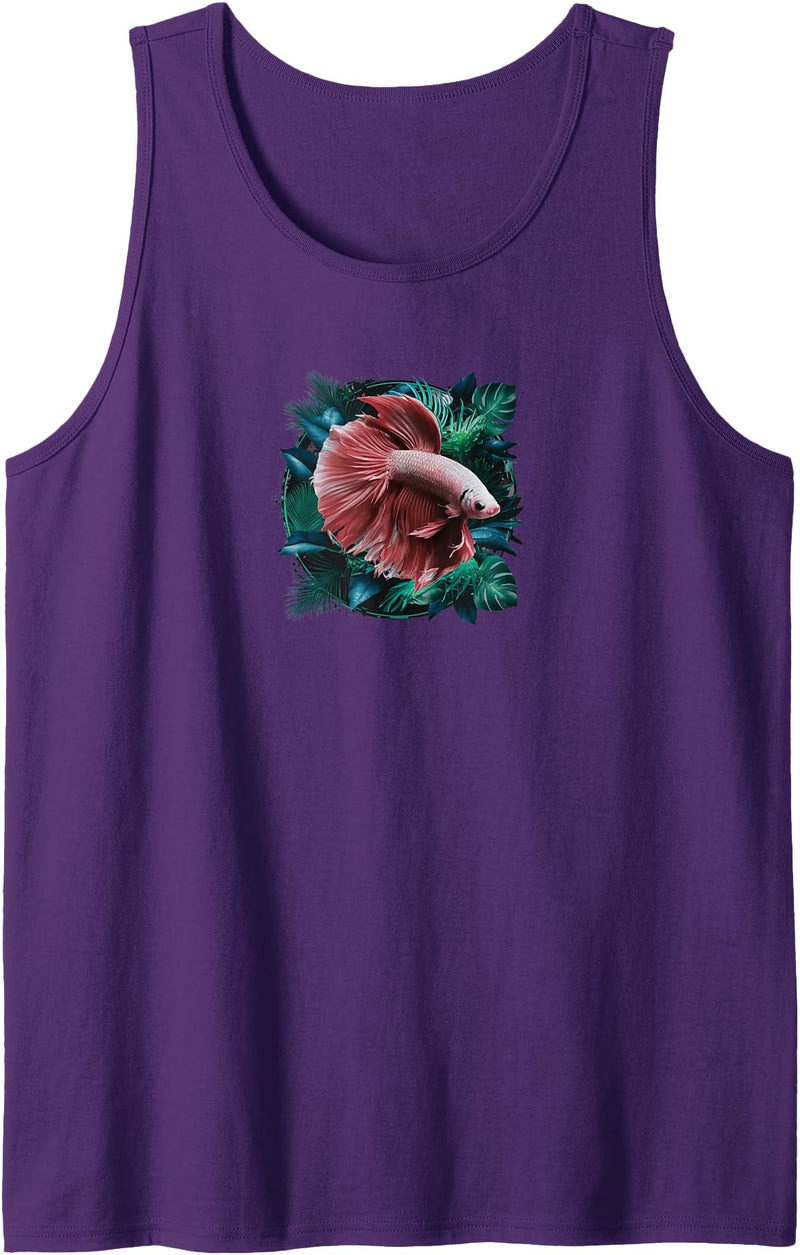 Betta Beta Fish Designs by Tigerstarkdesign Aquarium Fish Tank Freshwater Betta Colorful Betta Fish Tank Top - Purple