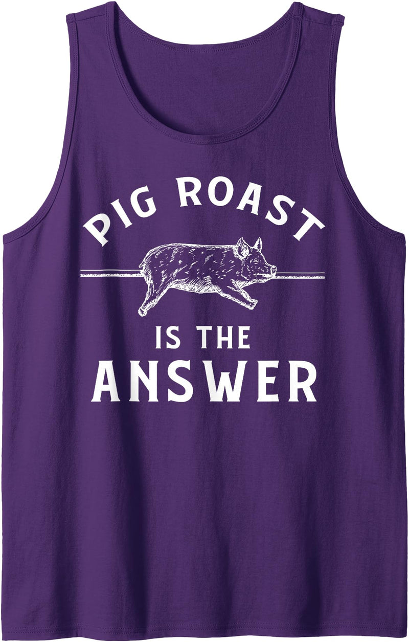 Cool Pig Roast Humor Quote Merch Pig Roast Apparel - Funny Awesome Roasts Lover Design Tank Top - Purple