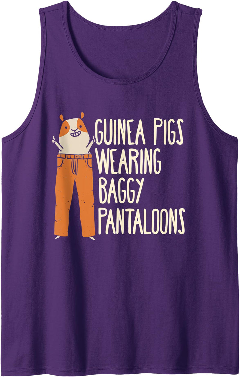 Guinea Pig Gift Idea Guinea Pig Lover Pet Cavy Guinea Pigs Wearing Baggy Pantaloons Guinea Pig Lover Pet Tank Top - Purple