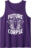 Coffin Humor Halloween Future Corpse Future Corpse Funny Halloween Coffin Bats Tank Top - Purple