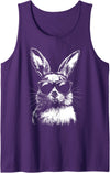 Rabbit Easter Bunny Sunglasses Tank Top in Purple