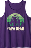 Papa Bear Tops Green Retro Mens gift Tank Tops Papa Bear Tank Top Green Retro Mens gift Tank Top - Purple