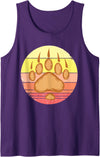 Bearpaw National Park bearpaws Papa Bear Paw Wildlife Tank Top - Purple