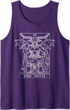 The Ghoulish Garb The Devil Tarot Card Baphomet Satanic Witch Gothic Halloween Tank Top - Purple