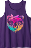 Funny Mother Mommy Mama Bear Face Mama Bear Face Colorful Sunglasses Funny Mom Mother's Day Tank Top - Purple