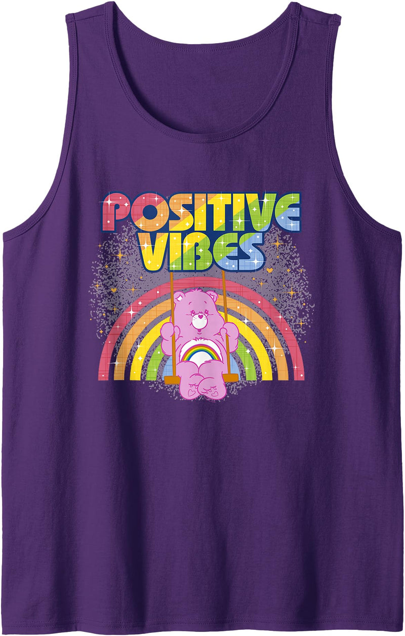 Care Bears Positive Vibes Rainbow With Cheer Bear Tank Top - Purple