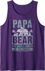 "Papa Bear" Family Silhouette Tank Top