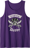 Pirate Cult Captain Daddy Vintage Pirate Tank Top - Purple