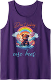 Don't fucking care bear tees Don't fucking care bear Tank Top - Purple