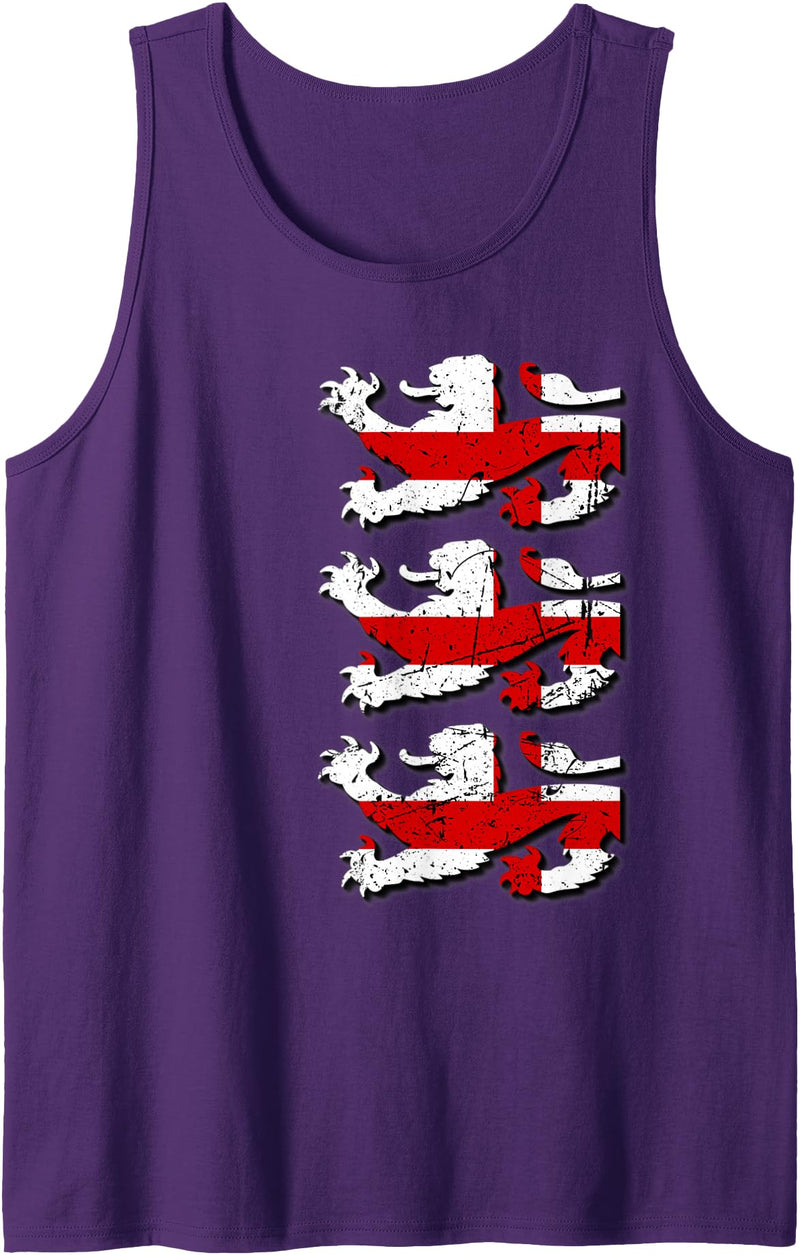 3 Lions Flag Tank Top - Purple