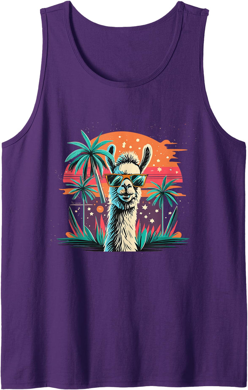 Alpaca breeder Alpaca Alpaca Retro Alpaca Lama Alpaca Liebhaber Alpaca Tank Top - Purple