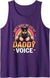 Gay Bear Pride by Zynx Don't Make Me Use My Daddy Voice Funny Gay Bear Pride Tank Top - Purple