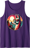 Peruvian Trip And Llama Peru Vacation Alpaca At Machu Picchu in Peru Tank Top - Purple