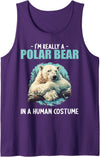 Polar Bears Polar Bear Lovers Shop Polar Bears Polar Bear Tank Top - Purple