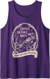 Crows Before Bros Halloween Tees Crows Before Bros Support Your Local Murder Funny Halloween Tank Top - Purple