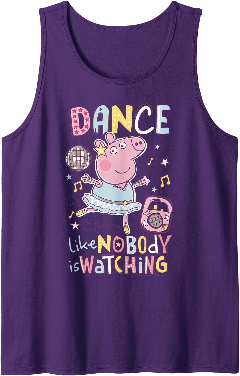 Peppa Pig Dance Like Nobody Is Watching Joyful Tank Top - Purple