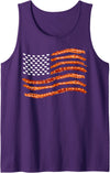 Cool American Smoked Pork Meat Lovers Designs USA Bacon Flag | Cute US Dried Pigs Funny 4th Of July Gift Tank Top - Purple