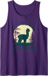Alpaca Designs For Llama Lovers Alpaca Funny Vintage Alpaca Cool Llama Lover Tank Top - Purple