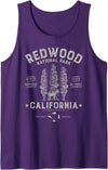 Lique Redwood Redwood National Park Vintage California Bear Gift Men Women Tank Top - Purple