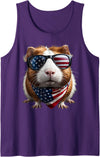 Guinea Pig 4th Of July Products Guinea Pig 4th Of July American Independence Day Patriotic Tank Top - Purple