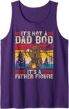 Vintage DAD BOD Tees It's Not A Dad Bod It's A Father Figure Retro Bear Fathers Tank Top - Purple