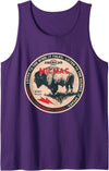 Micmac Tribe Micmac Native American Indian Born Freedom Wild Buffalo Tank Top - Purple