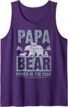 Papa Bear - Content Design Studio Mens Papa Bear 3 Cubs, Dad, Grandpa, 3 Kids, Father's Day Tank Top - Purple