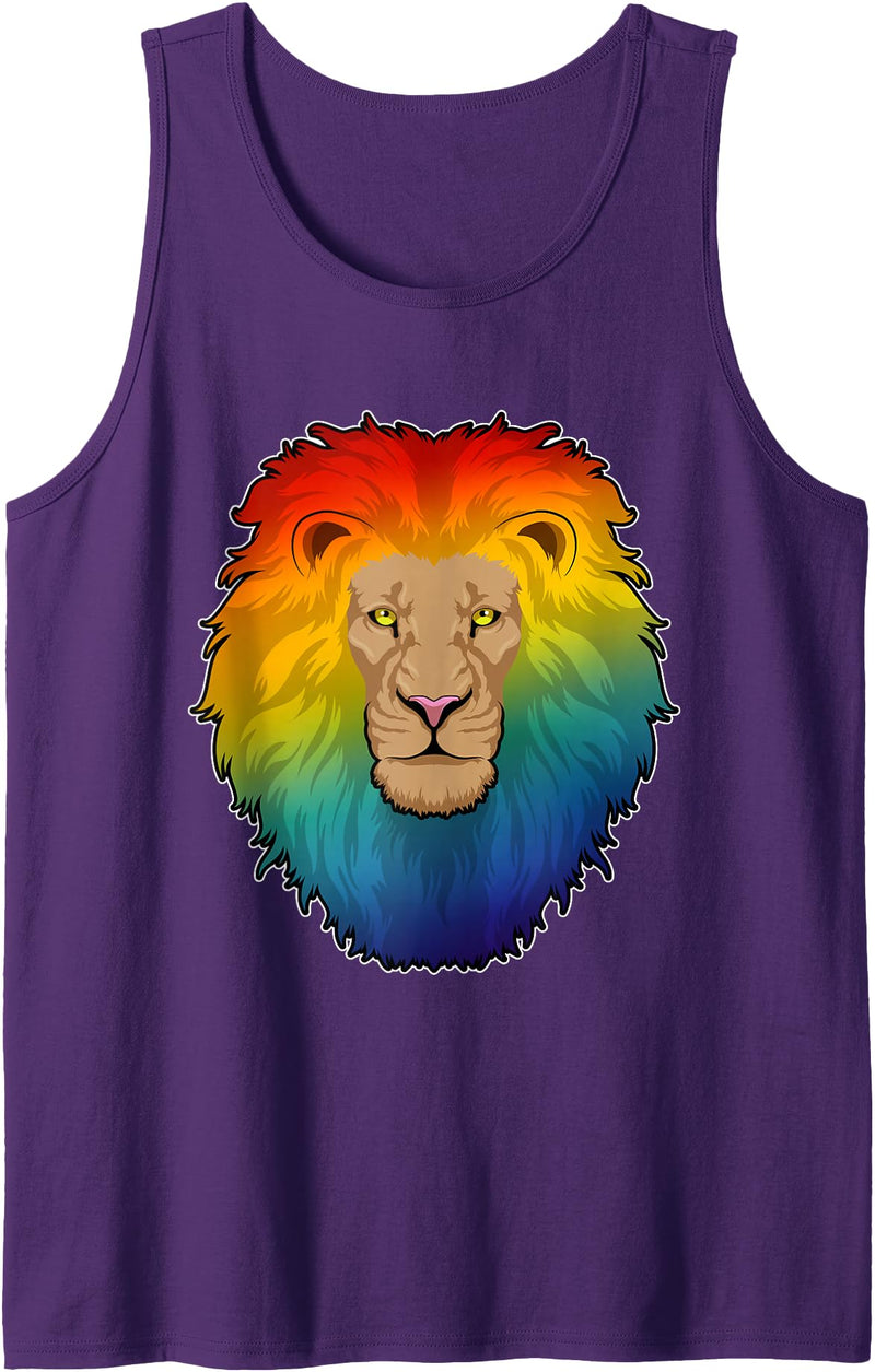 Snabdesign84 Lion Rainbow Tank Top - Purple