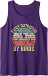 Easily Distracted by Birds Tank Top - Purple
