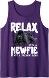 Newfoundland Dog Shirts Relax It's A Newfie Not A Freakin' Bear - Newfoundland Dog Tank Top - Purple