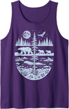 Polar Bear Arctic Tundra Wildlife Nature Lover Polar Bear Arctic Wilderness Nature Scene Wildlife Lover Tank Top - Purple