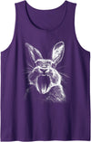 Rabbit Dark Gothic Grunge Aesthetic 90s Urban Streetwear Tank Top in Purple