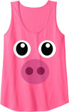 Women And Kids Pig T-Shirts Funny Pig Face Shirt Swine Halloween Costume Gift Tank Top - As Pictured