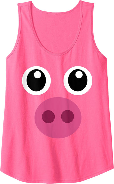 Funny Pig Face Swine Halloween Costume Gift Tank Top
