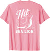 Sea Lion Trend (On Back) Hit The Sea Lion Funny Sealion Dance Trend T-Shirt - Pink