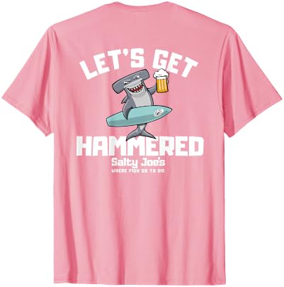 SALTY JOES Salty Joe's - Let's Get Hammered Lightweight, Graphic T-Shirt - size chart
