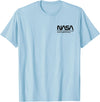 NASA Astronaut Teddy-Bear Worm Logo T-Shirt - Baby Blue
