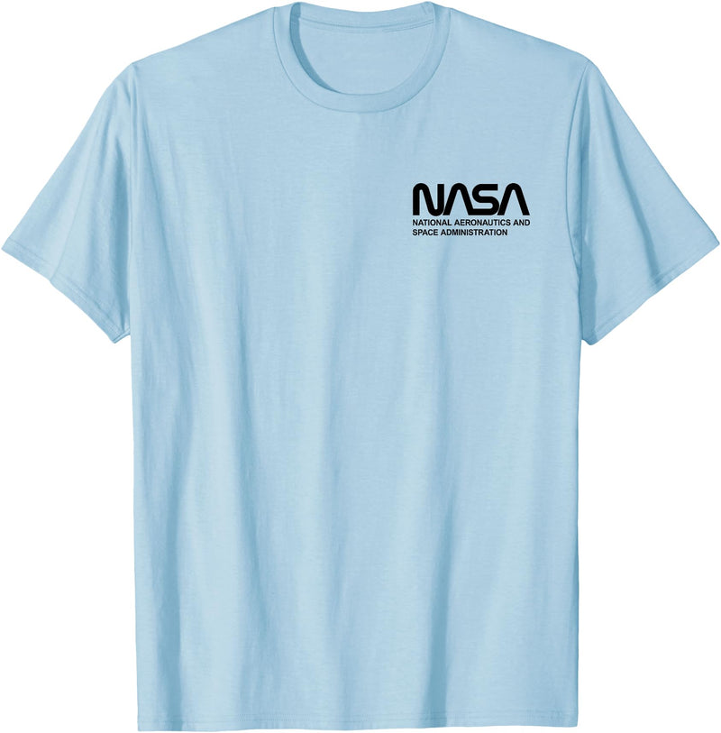 NASA Astronaut Teddy-Bear Worm Logo T-Shirt - Baby Blue