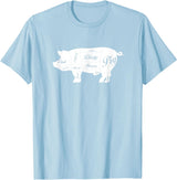 LGBTQIA+ Power Design Nasty Hungry Dirty Pig Design - Fun Gay Pig Pride - LGBTQIA+ T-Shirt - Baby Blue