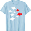 Gifts Fish Owners and Aquarists Co. Swim Against The Tide Fish Tank Fishing Fisherman Aquarium T-Shirt - Baby Blue