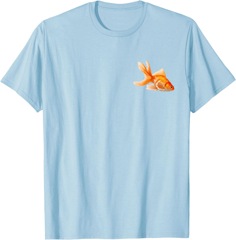 Goldfish Tank Goldfish Bowl Fish Fantail Goldfish Freshwater Aquarium T-Shirt - Baby Blue