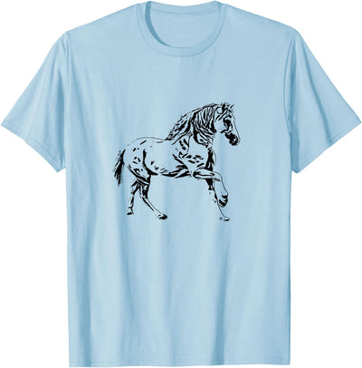 Horses Girls Women Gift + Kids Men Boys Horse Motif T-Shirt