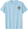 Camo Cross Fishing Faith Christian 2 Sided Hunting Fishing Cross Camo Faith Christian Fisherman Hunter T-Shirt - Baby Blue