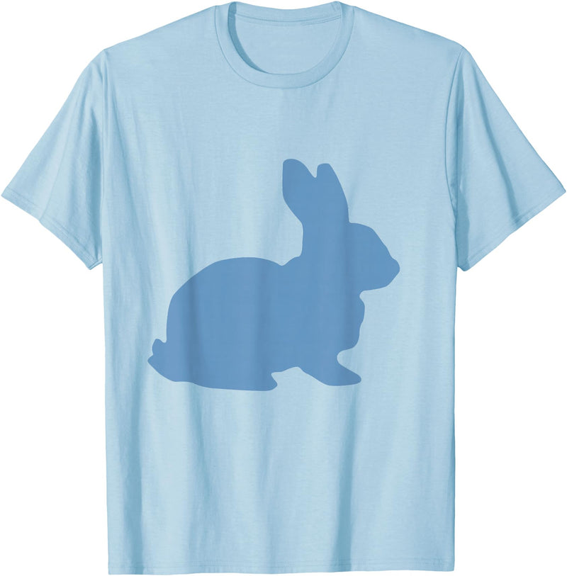 Cute Blue Rabbit Lover Bunny Graphic T-Shirt in Baby Blue