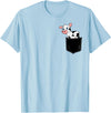 In My Your Pocket Food, Animales, Birds, Fish Pocket Animal Cute Cow Funny Cow Lover Adorable Pocket Cow T-Shirt - Baby Blue