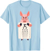 Cute Cartoon Eye Chart Animal Kids Piglet Pig Animal Children's Glasses with Optician Vision Test Board T-Shirt - Baby Blue