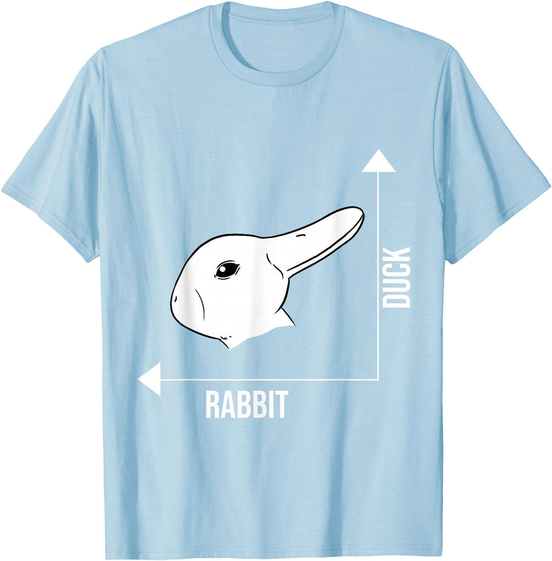Rabbit Duck Graph Math Easter T-Shirt in Baby Blue