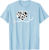 Cute Cow Print Design Stethoscope Gifts Him Her Cow Print Pattern Nurse Doctor Cardiology Stethoscope Heart T-Shirt - Baby